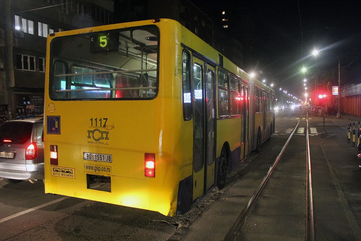 A GSP Beograd city bus on line 5A in Belgrade