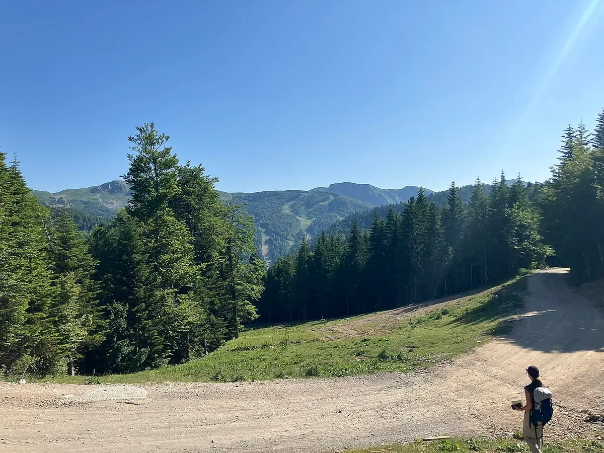 The mountains around Kolašin in northern Montenegro, the alpine section of the Belgrade to Bar line