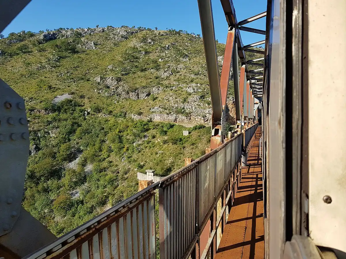 The Mala Rijeka viaduct, one of the highest railway bridges in Europe, spanning a deep valley in Montenegro