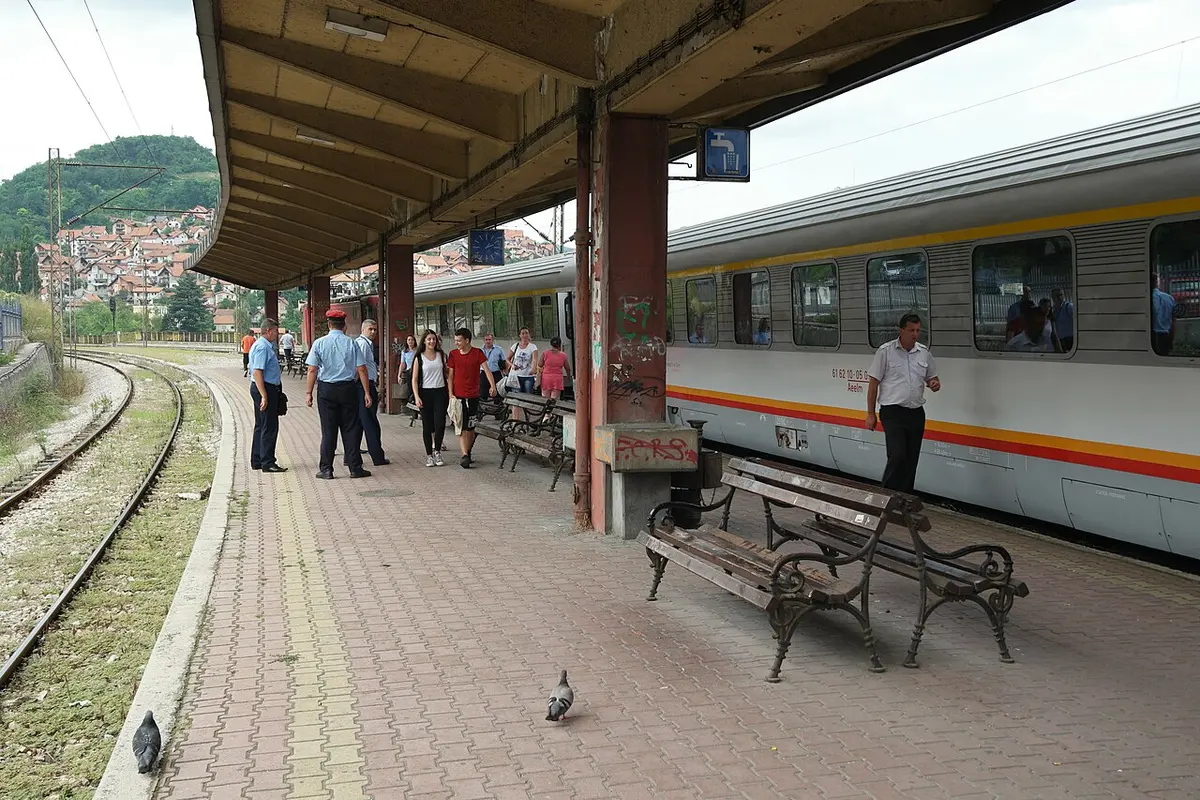 Užice railway station in western Serbia, one of the main stops on the line south to Bar