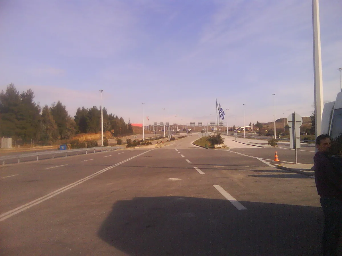 The Bogorodica-Evzoni border crossing between North Macedonia and Greece, the last gate before Thessaloniki