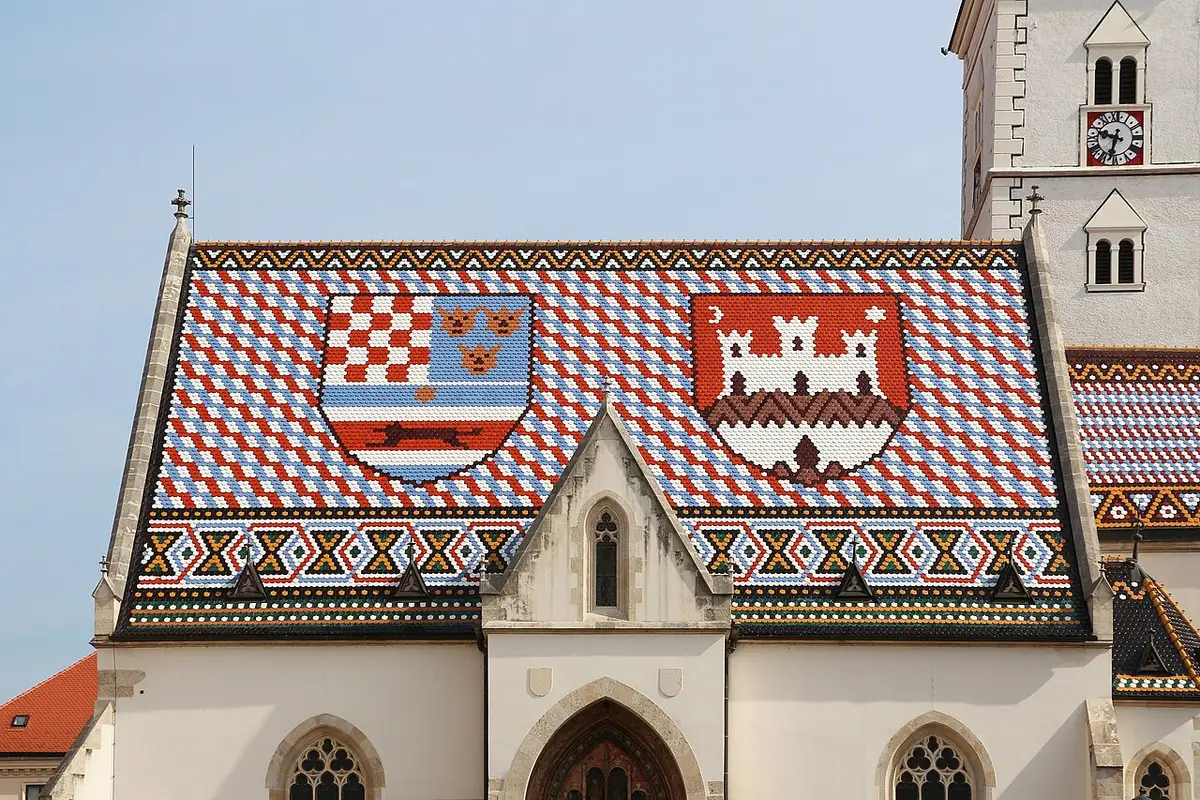 St. Mark's Church in Zagreb's upper town with its tiled coat-of-arms roof