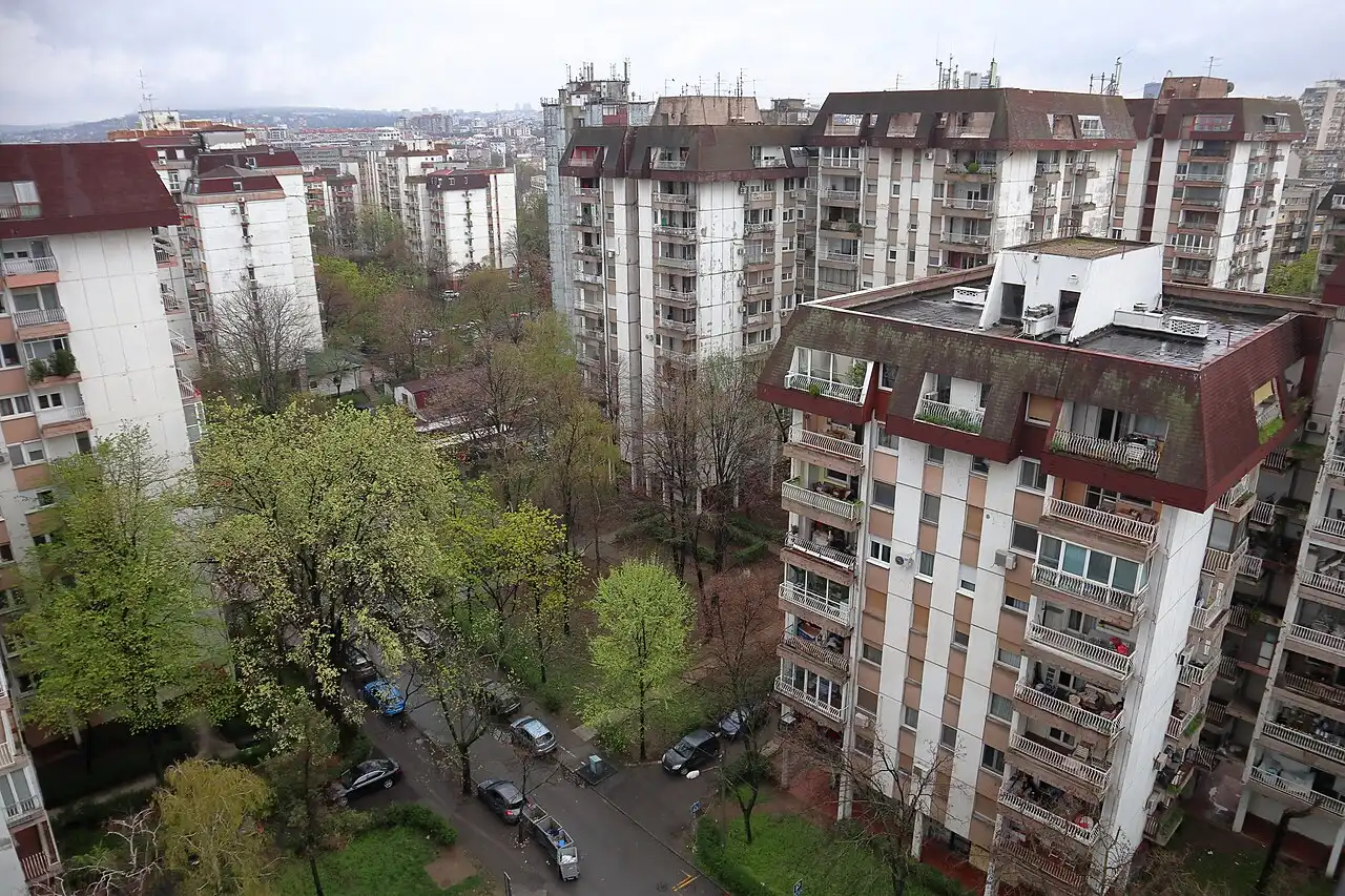 A quiet residential street in the Dorćol neighbourhood of Belgrade