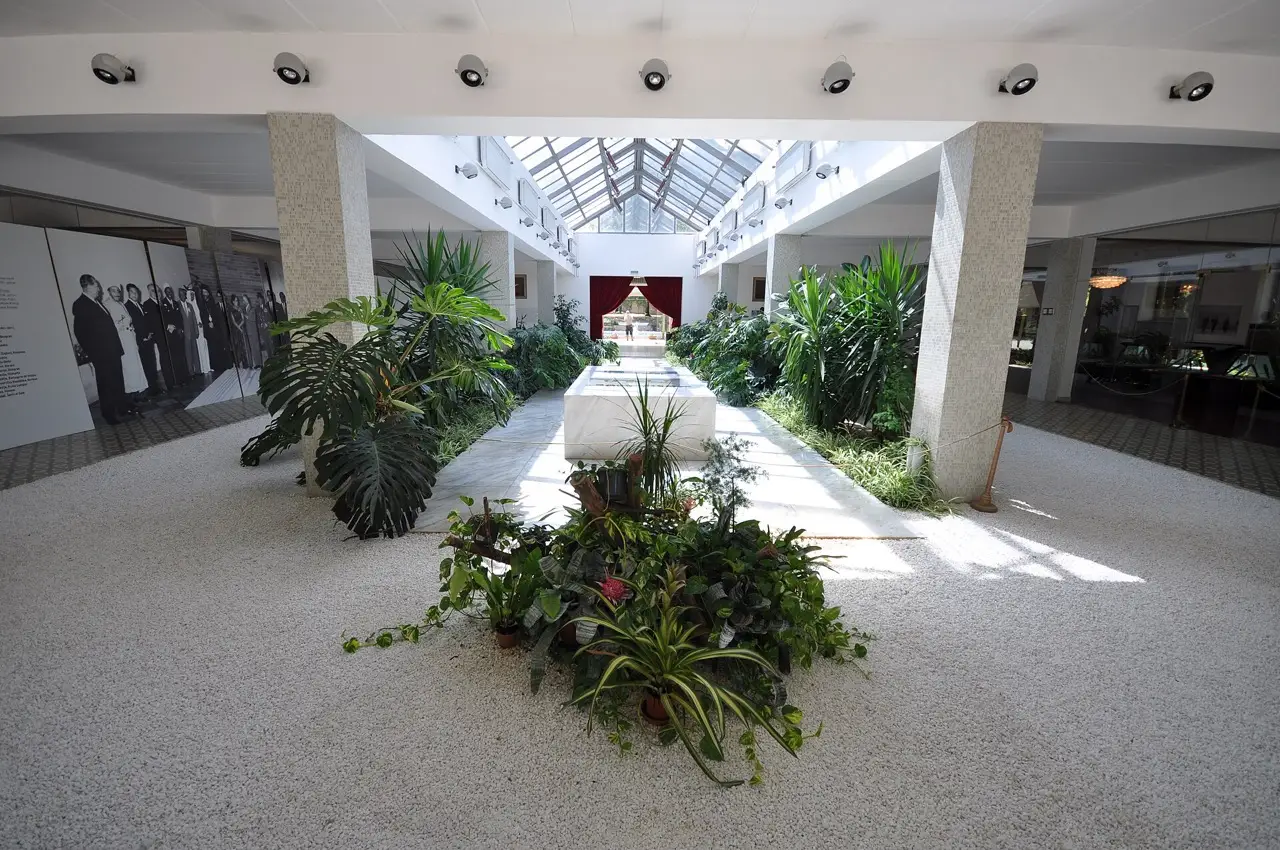 Marble tomb of Josip Broz Tito inside the House of Flowers