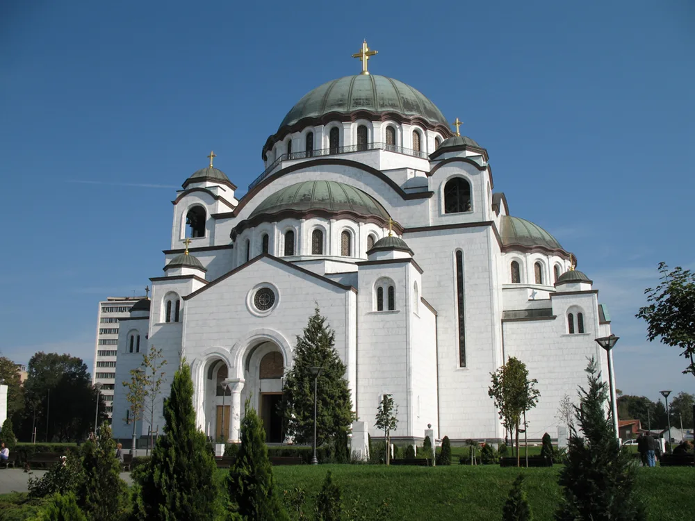 The Temple of Saint Sava, the vast domed Orthodox church in central Belgrade