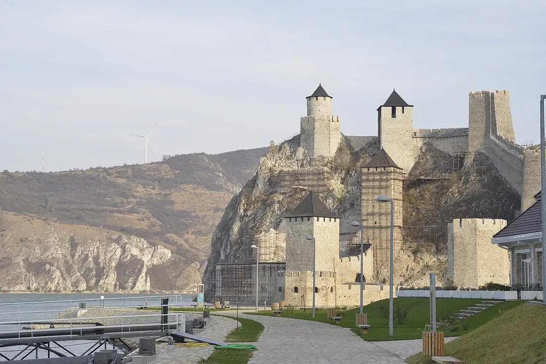 Golubac Fortress on the Danube at the entrance to the Iron Gate gorge in eastern Serbia