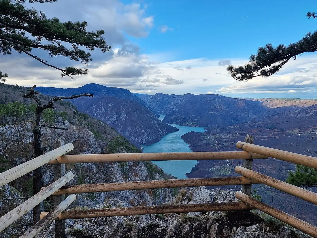 The Drina canyon and Lake Perućac from the Banjska Stena viewpoint in Tara National Park