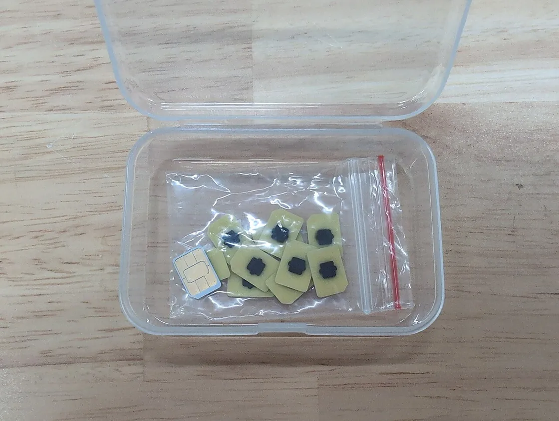 A set of physical eUICC chips used to provision eSIM profiles
