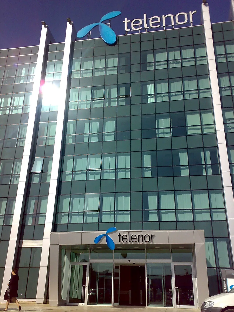 A Serbian mobile operator store on a street in Serbia