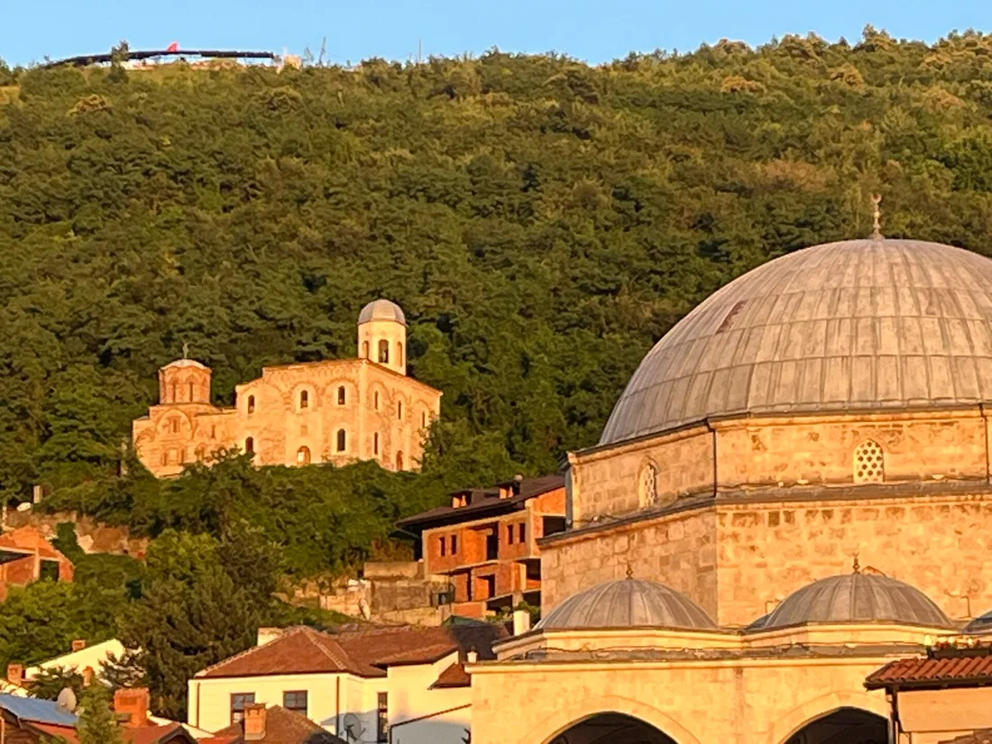 The old town of Prizren in Kosovo, a common stop on a Balkans trip