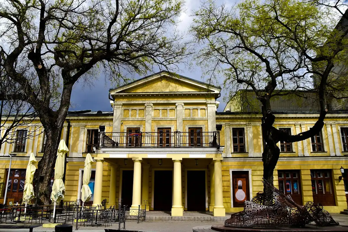 Facade of the National Theatre building in Sombor