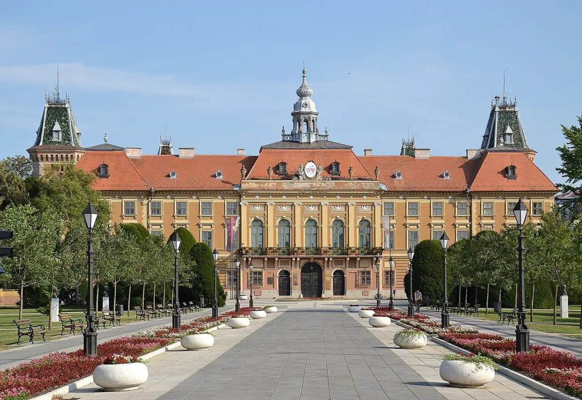 The old City Hall on Holy Trinity Square in Sombor