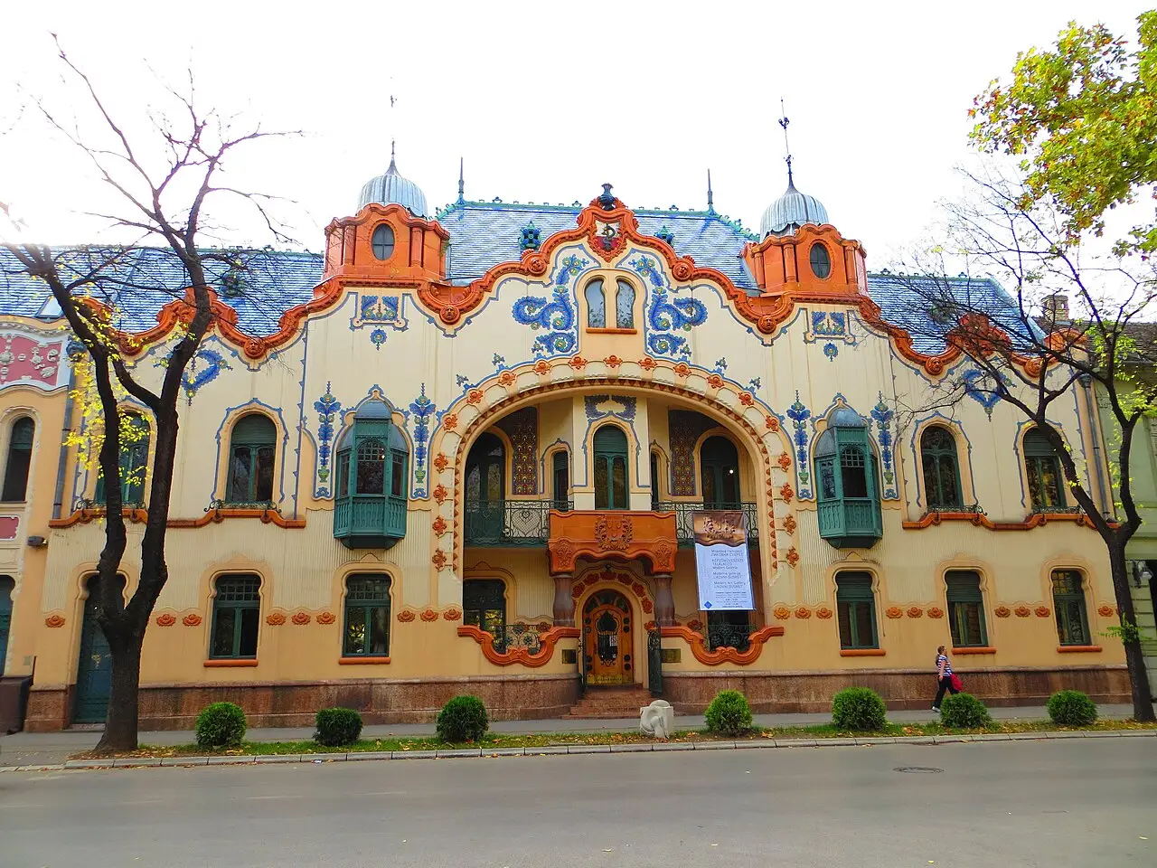 A street in the centre of Subotica lined with early 20th-century buildings