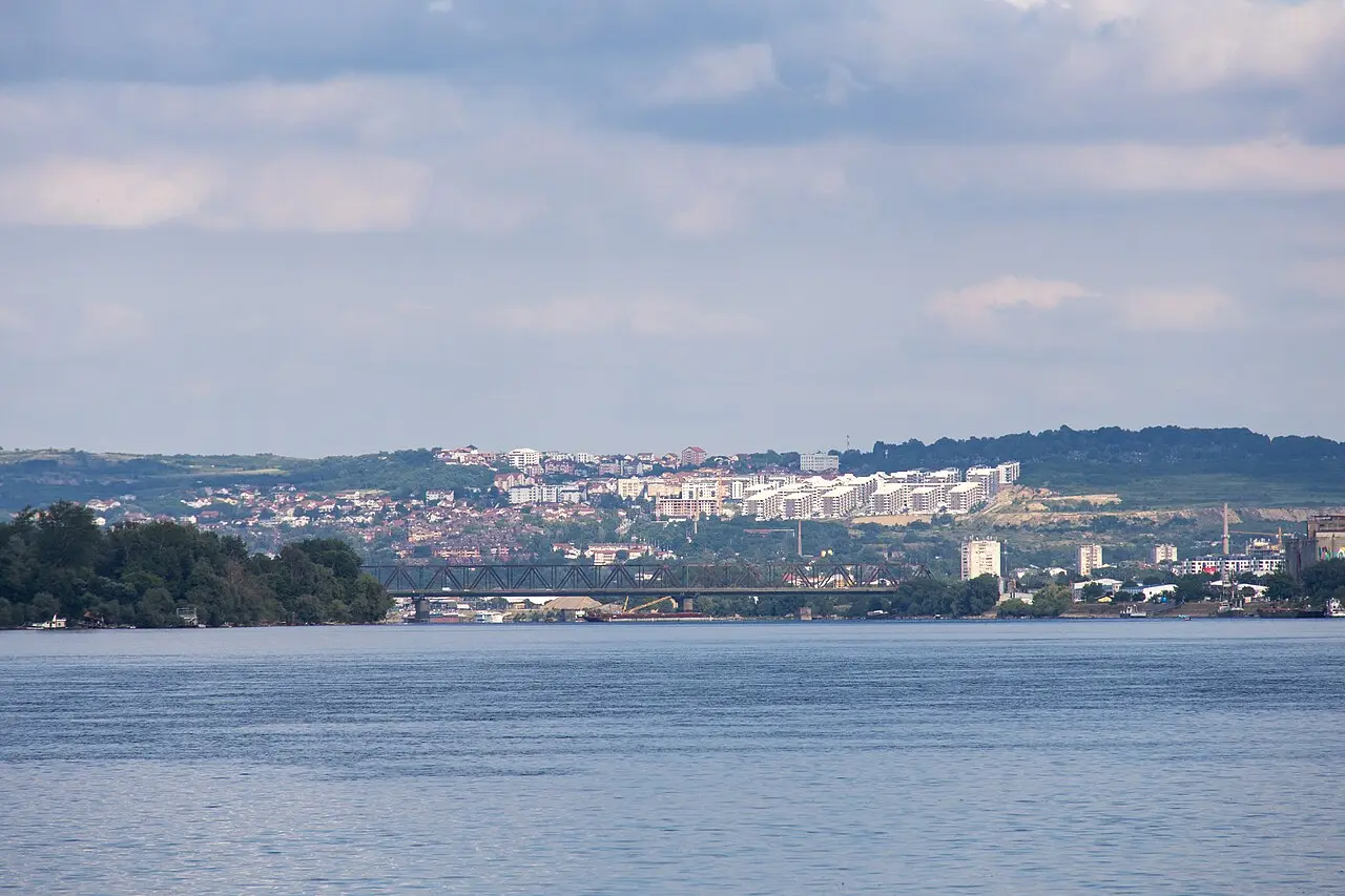 The Danube and Belgrade seen from Zemun on the drive back into the capital