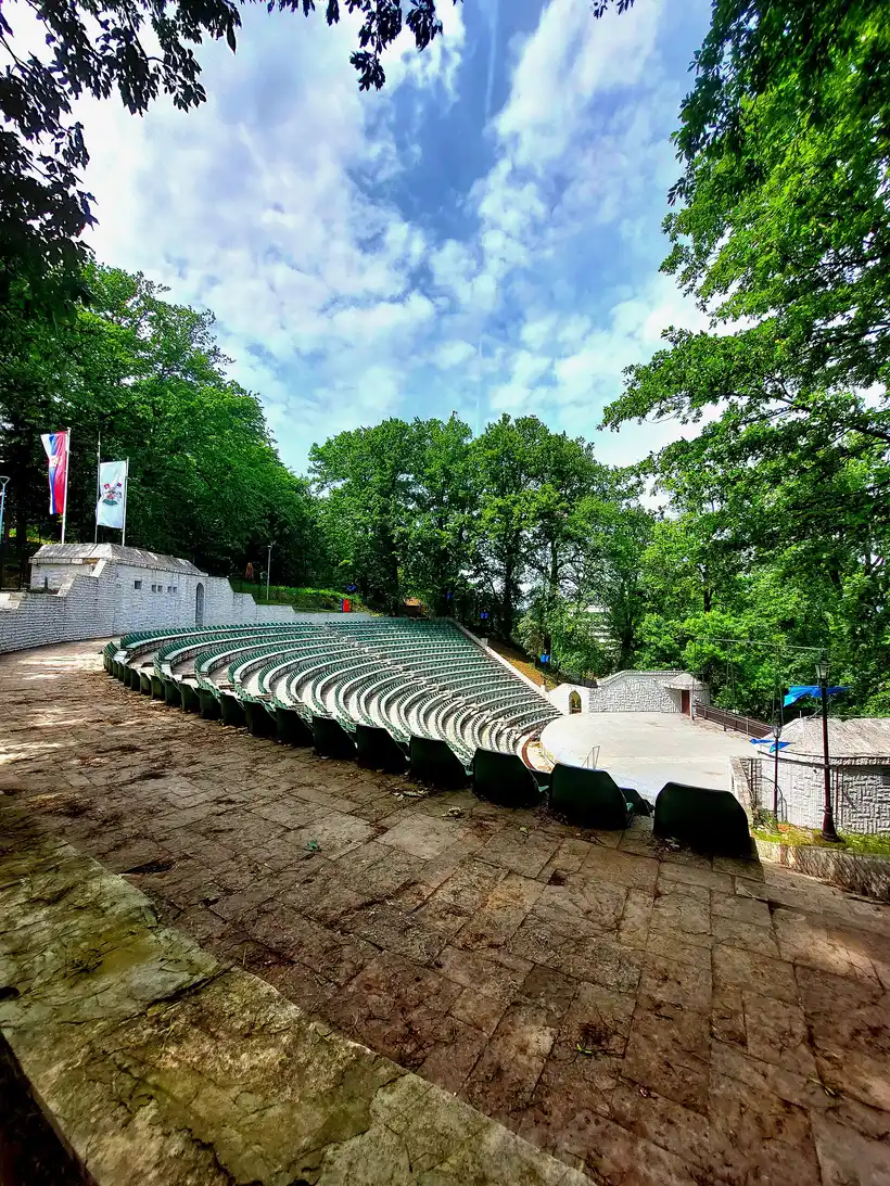 The open-air amphitheatre in the park at Vrnjacka Banja